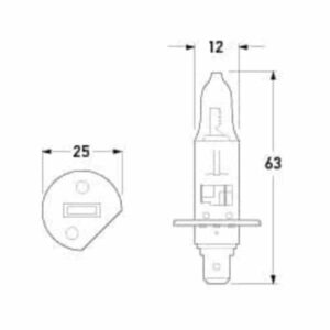 "Hella H1 Halogen Bulb 12V 55W - Cool Blue | Brighten Your Drive with Cool Blue Light"
