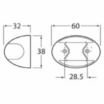 "Hella Duraled Clear Lens Side Marker Lamp - Brighten Up Your Vehicle!"