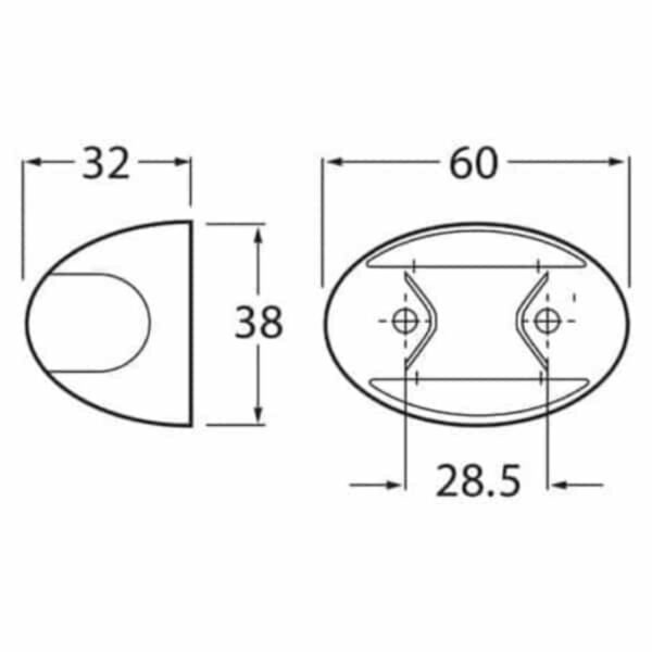 "Hella Duraled Clear Lens Side Marker Lamp - Brighten Up Your Vehicle!"
