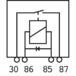 "Hella 12V 4 Pin 40A Mini Relay with Diode - Normally Open"