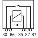 "Hella 12V 40A 5 Pin Mini Relay with Diode - Normally Open"