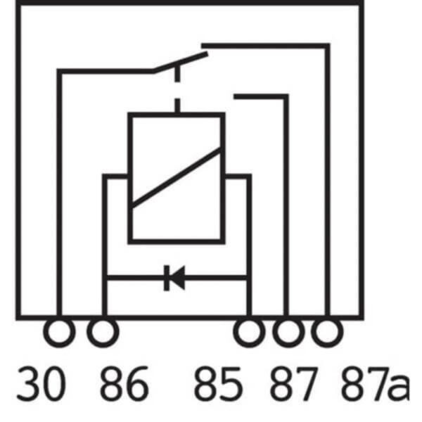 "Hella 12V 5 Pin Change-Over Mini Relay – 40/15A – Diode | High Quality, Reliable Power Relay"