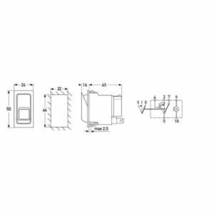 "Hella Rocker Switch Off-On-(On) Momentary with Location Light Option"