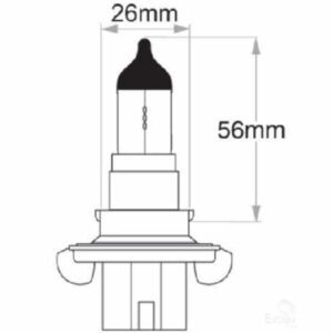 "Oex H13 Globe 12V 60/55W Standard - 1 Piece | High Quality, Long-Lasting Bulb"