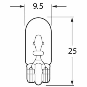 "Hella Minixen 12V 6W Xenon Filled Wedge Base Globe for Interior Lighting - 1 Piece"