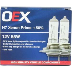 "Oex H7 Globe 12V 55W Xenon Plus 30 - 2 Piece | Bright & Powerful Headlight Bulbs"