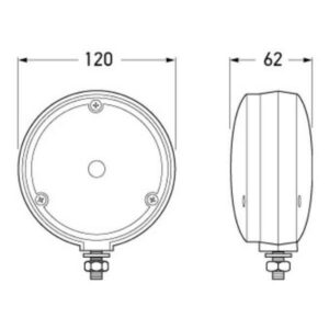 "Hella 500 Series LED Amber Front Direction Indicator – Bright & Visible!"