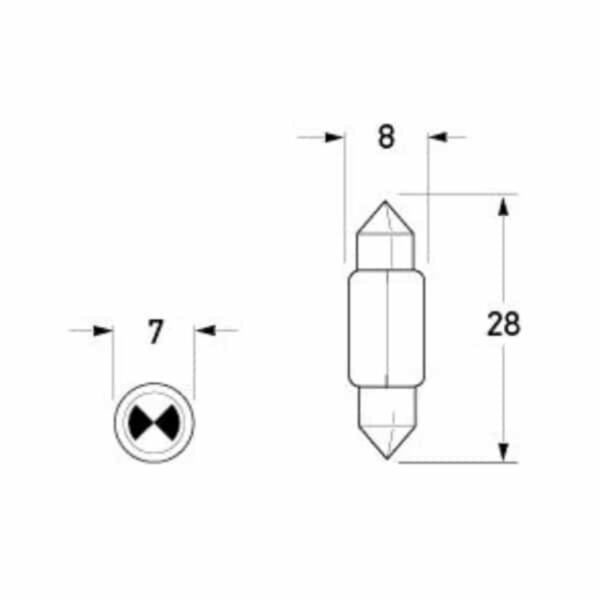 "Hella Festoon Bulbs 12V/24V - 8X28mm | Brighten Your Vehicle's Interior"