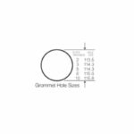 Narva 72423 9-33V LED Grommet Mounted Work Lamp Flood Beam – 850 Lumens