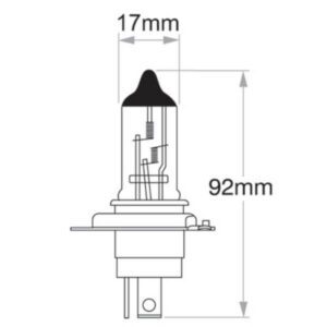 "Oex H4 Globe 12V 60/55W Long Life Bulb - 1 Piece | Long-Lasting, High-Performance Lighting"