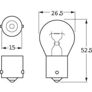 "Hella 12V 18W Standard Bayonet Globe Light Bulb - 1 Piece"