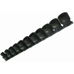 Sp Tools 11Pc 1/2"Dr Sae Impact Socket Set On A Rail