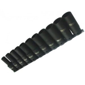 Sp Tools 11Pc 1/2"Dr Metric Deep Impact Sockets On A Rail