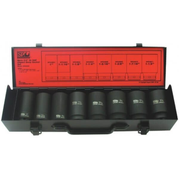 Sp Tools Sp20425 Sp Socket Set Impact 3/4Dr Deep 6Pt 8Pc Af