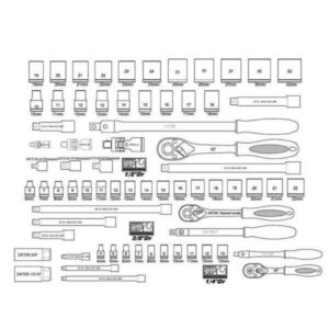 Sp Tools Sp50001 70Pc Metric Only Sockets & Accessories In Eva Tray