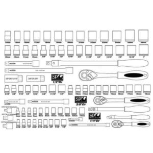 Sp Tools SP50004 84Pc Metric/Sae Sockets & Accessories In Foam Tray