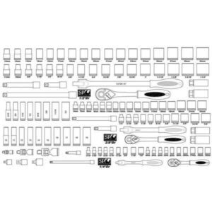 Sp Tools 122Pc (Metric/Sae) Sockets & Accessories Sp50008