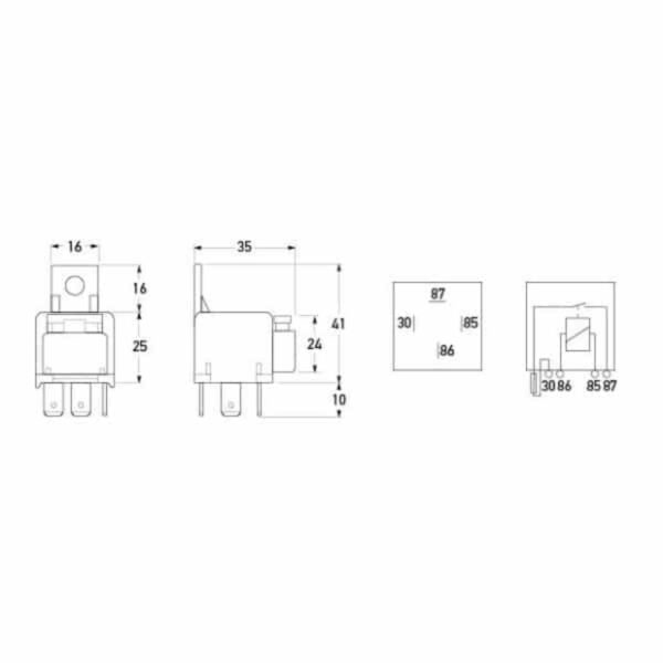 "Hella 24V 4 Pin 15A Fused Mini Relay - Normally Open - Buy Now!"