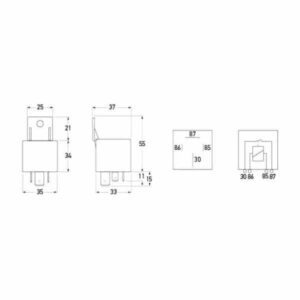 "Hella 12V 4 Pin 60A High Capacity Normally Open Relay - Buy Now!"