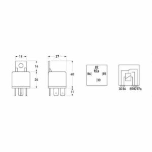"Hella 12V 5 Pin Change-Over Mini Relay – 30/20A | High Quality, Reliable Power Relay"