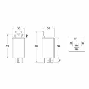 "Hella Voltage Sensitive Relay Relay – 12/24V | High Quality, Reliable Voltage Control"