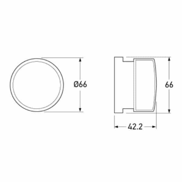 "Hella 60mm Rear Reflex Reflector Module - Enhance Visibility & Safety"