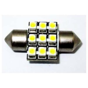"9Pcs White 3528SMD Capital Civic LED 31mm Festoon - Brighten Up Your Home!"