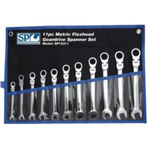 Sp Tools Sp10311 Sp Tools 11Pc Flexihead Metric Gear Drive Spanner Set