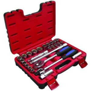 "26Pc 1/2" Drive 12Pt Metric/SAE Socket Set - SP Tools SP20306 - X-Case"