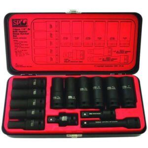 Sp Tools SP20325 14Pc Sp20325 1/2" Dr 6Pt Sae Deep Impact Socket Set