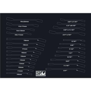 Sp Tools Sp50920 Flare & Geardrive Spanner Eva Foam Tool Storage System