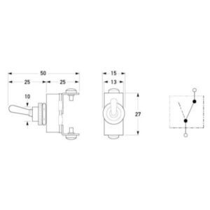 "Hella Toggle Switch Off-On Brass: Quality, Durable On/Off Switch"