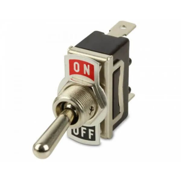 "Hella Toggle Switch Off-On Metal Shaft & Label - Durable & Reliable Switching Solution"