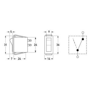 "Hella Rocker Switch Off-On Rectangular: Quality On/Off Switch for Your Home or Business"