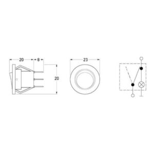 "Hella Rocker Switch Off-On Round Illuminated 12V Pilot - Engaging & Easy to Use!"