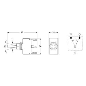 "Hella Toggle Switch (On)-Off-(On) Momentary Spring Return - Metal Shaft | Engaging & Durable"