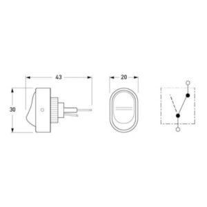 "Compact Hella Rocker Switch Off-On: Get Maximum Control & Visibility"