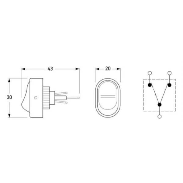 "Compact On-On Hella Rocker Switch: Engage & Activate with Ease!"