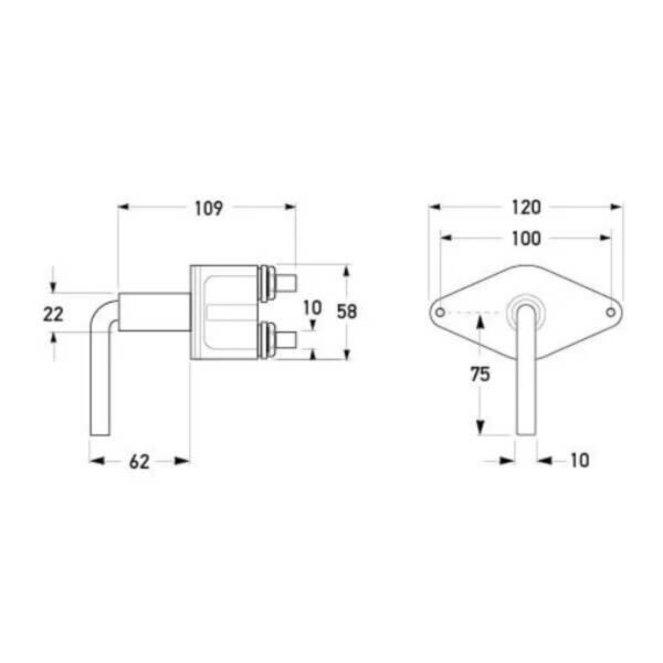 "Hella Battery Master Switch Off-On Heavy Duty Metal Key - Durable & Reliable"