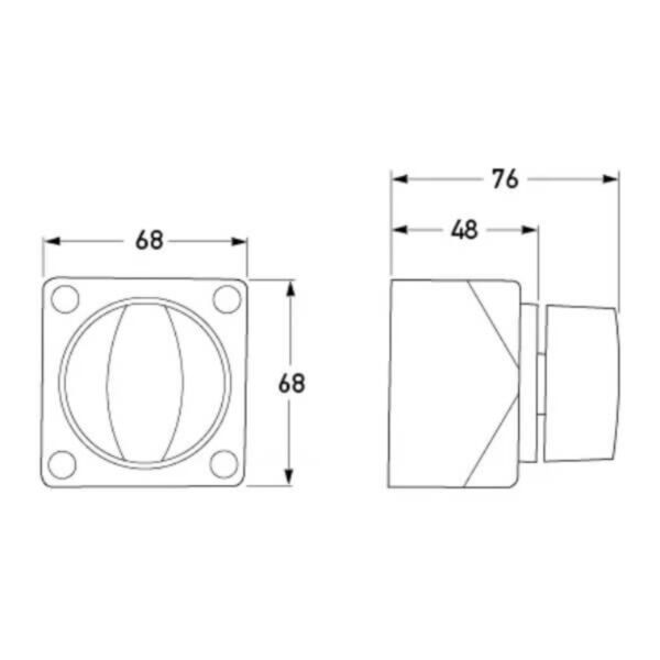 "Hella Battery Selector Switch Off-B1-Both-B2 1000A | High-Performance Power Switch"