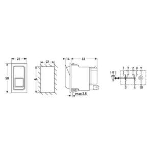 "Universal Hella Rocker Switch (On)-Off-(On) Momentary Spring Return - Buy Now!"