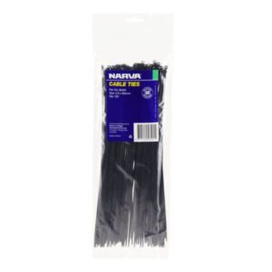 "100 Pack of Narva 3.6 x 300mm Cable Ties - Durable & Reusable"