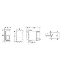Universal Off-On Rocker Switch - Hella 6EH007832011