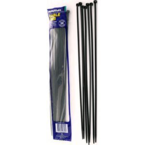 "25 Pack of Durable Narva 4.8 x 370mm Cable Ties - Secure Your Cables Now!"