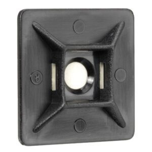 "100 Pack of Narva Black U.V. Weather Resistant Cable Tie Mounts 28 X 28Mm"