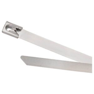 "50 Pack of Narva 4.6 x 201mm Self-Locking Stainless Steel Cable Ties - Durable & Secure Fastening Solution"