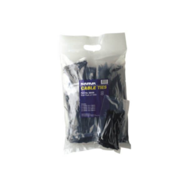 "1000 Pack Narva 56430 Cable Tie Bulk Assorted - Quality & Durable Cable Ties for Home & Professional Use"