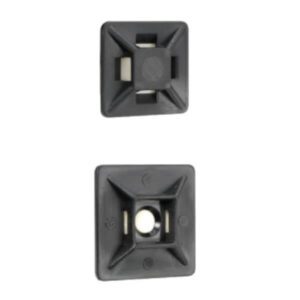 "100 Pack of Narva Black U.V. Weather Resistant Cable Tie Mounts 19 X 19Mm - Durable & Reliable Cable Tie Mounts for Outdoor Use"