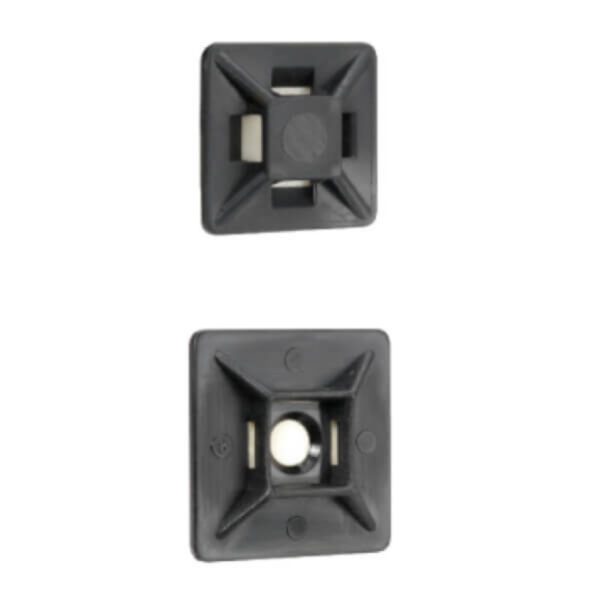 "100 Pack of Narva Black U.V. Weather Resistant Cable Tie Mounts 19 X 19Mm - Durable & Reliable Cable Tie Mounts for Outdoor Use"