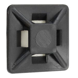 "100 Pack of Narva Black U.V. Weather Resistant Cable Tie Mounts 19 X 19Mm - Durable & Reliable Cable Tie Mounts for Outdoor Use"